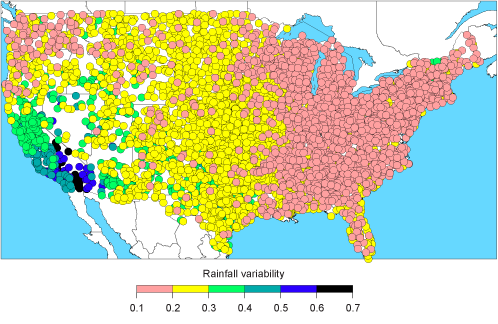 Figure 1. California's Precipitation is Highly Variable Compared to the Rest of the Nation