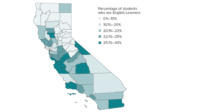Figure 2. EL students live in almost every county