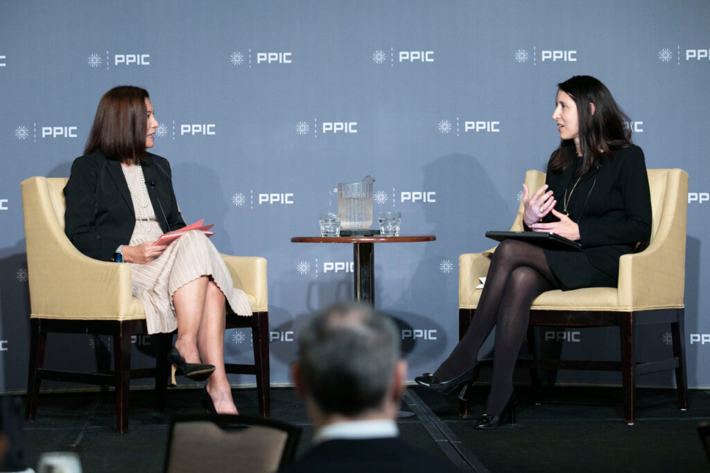 photo - Tani Cantil-Sakauye, PPIC President and CEO and Patricia Guerrero, Chief Justice of California