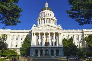 California State Capitol Building, Wide Angle With Trees