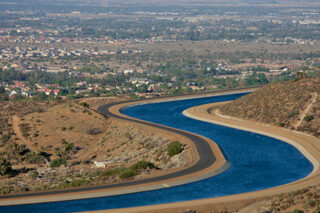 View Of The California Aqueduct. Shot 4/17/2007. *FOR EDITORIAL USE ONLY.