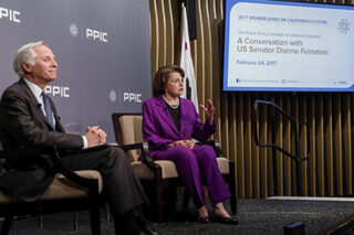 photo - Mark Baldassare and US Senator Dianne Feinstein