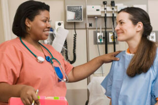 FemaleNurseFemalePatientSmiling