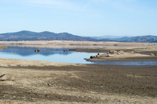 Extremely Low Water Levels At Folsom Lake. 1/31/14