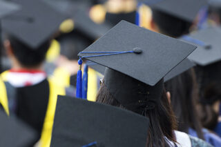 Graduation Crowd Behind