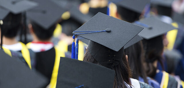 Graduation Crowd Behind