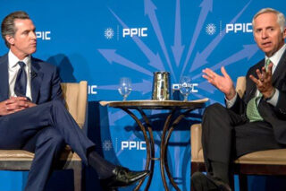 photo - Gavin Newsom and Mark Baldassare