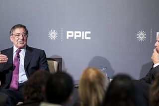 photo - Leon Panetta and Mark Baldassare