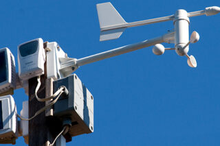 Weather Station Against Blue Sky