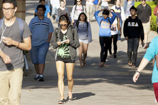 UCLA students on campus