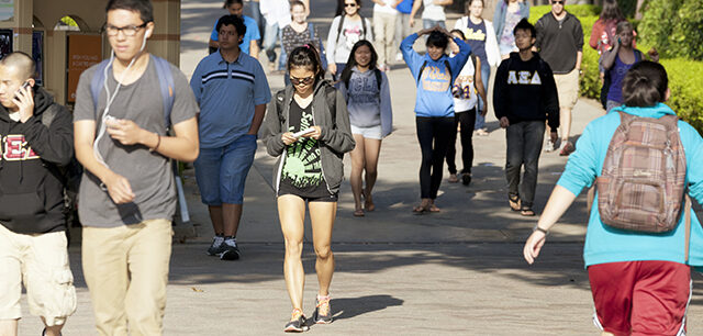 UCLA students on campus
