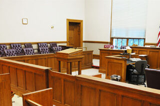 Interior of a courtroom
