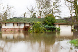 Flooded House And Street Elk Grove Ca