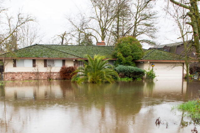 Flooded House And Street Elk Grove Ca