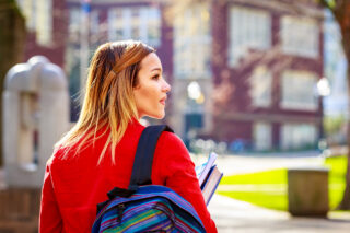 photo - Female College Student on Campus