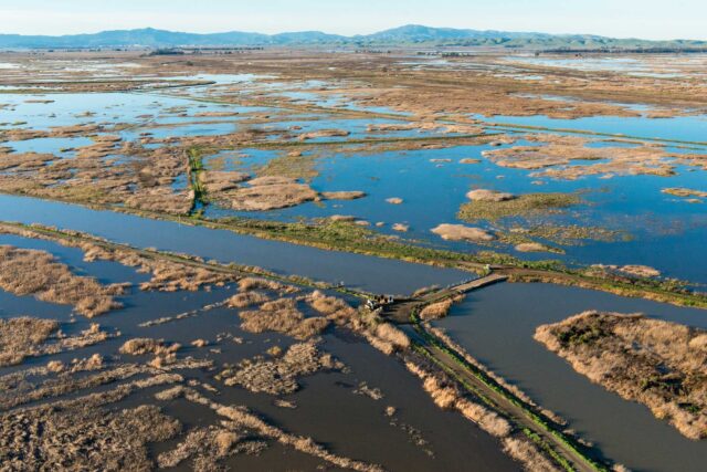 photo - Aerial shot of floodplain