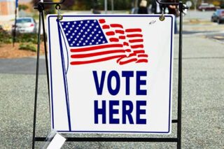 Vote Here Sign