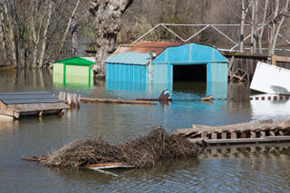 Floodwaters from the Tuolumne River