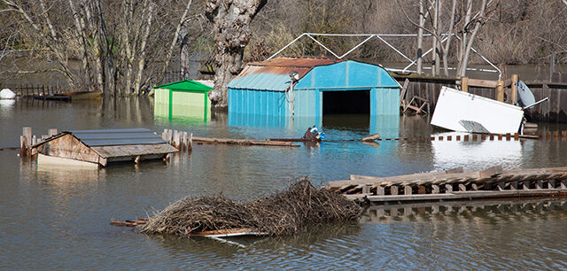 Floodwaters from the Tuolumne River
