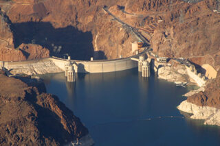 Aerial: Hoover Dam
