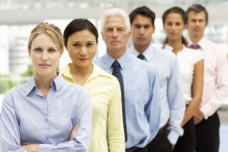 photo - People Lined up in a Row