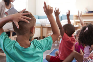 Children in elementary classroom