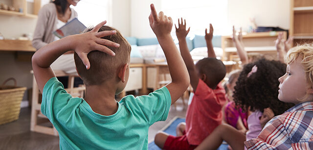 Children in elementary classroom