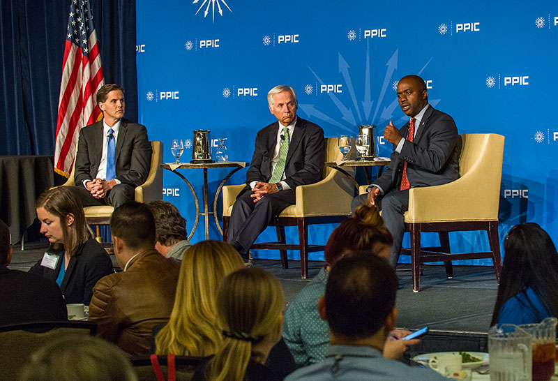 Photo of Marshall Tuck, Mark Baldassare, Tony Thurmond