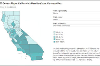 Image of 2020 Census Maps: California's Hard-to-Count Communities