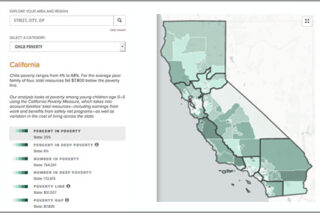 Image of Geography of Child Poverty in California interactive map