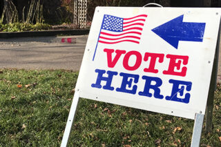 Polling place for voting