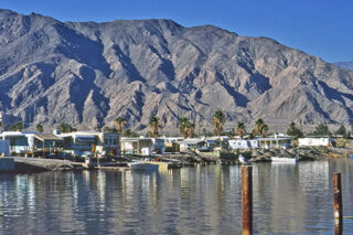 Mobil Homes At Salton Sea Shore, California