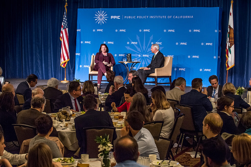 Photo of Toni Atkins and Mark Baldassare