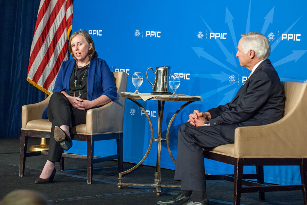 Photo of Ann O'Leary and Mark Baldassare