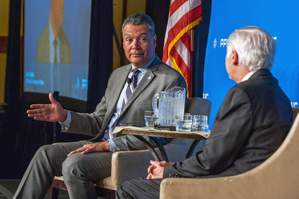 Photo of Alex Padilla and Mark Baldassare