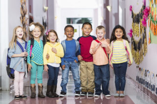 photo - Preschool Children in Hallway
