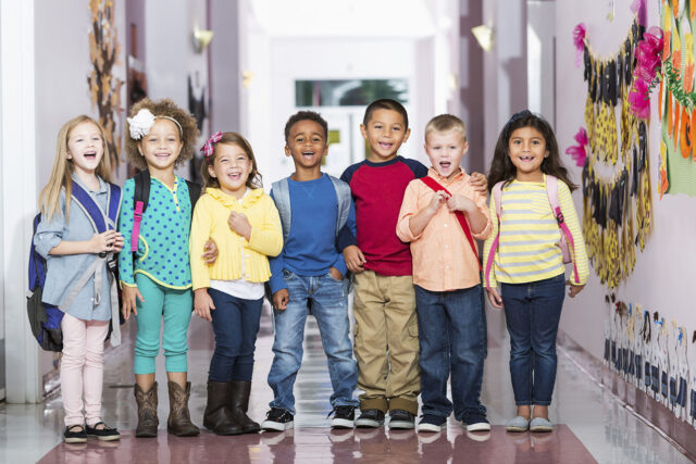 photo - Preschool Children in Hallway