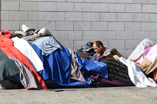 photo - Man Living on the Street in Los Angeles