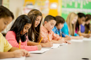 photo - Elementary Students in a Row