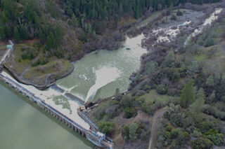 photo - Scott Dam on the Eel River by Mike Wier