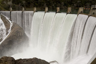 photo - Lake Clementine Dam During a Spring Flood