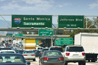 photo - Traffic on an Los Angeles Freeway