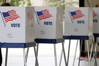 photo - Woman Voting at Polls
