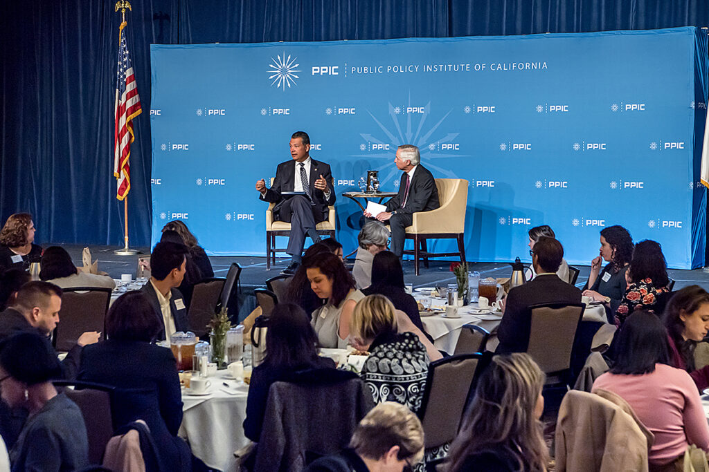 Photo of Alex Padilla and Mark Baldassare