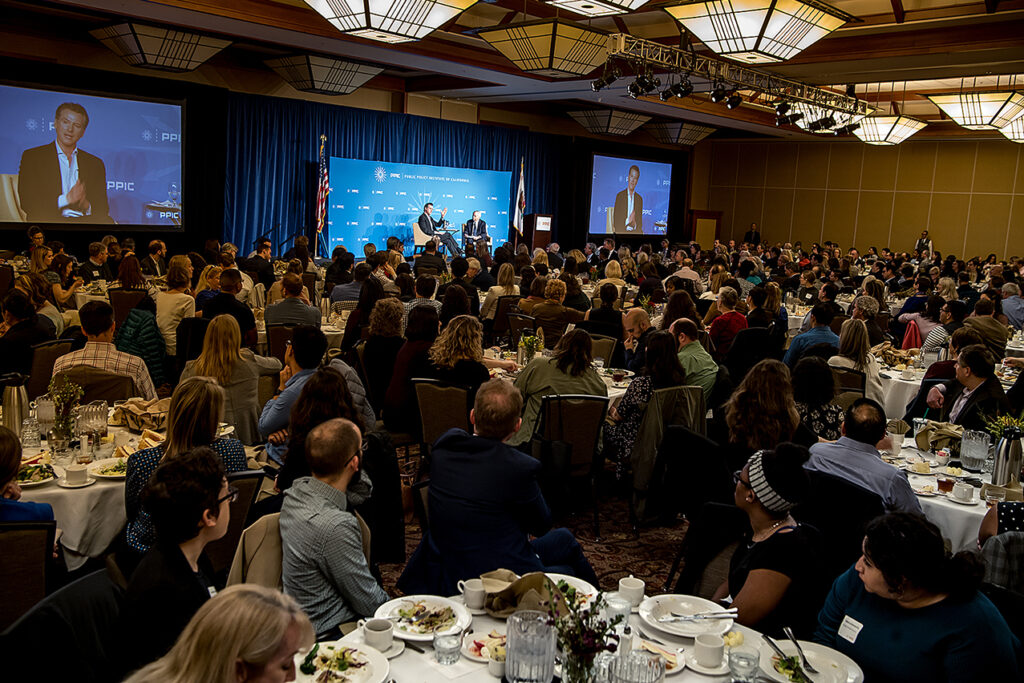 Photo of the audience at Governor Newsom event