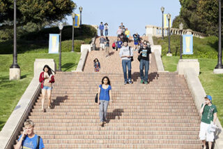 photo - Students Walking Down the Stairs on UCLA Campus