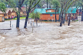 photo - Flooded Campground Next to the South Fork of the American River
