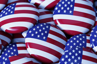 photo - American Flag Buttons