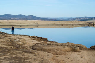 photo - Low Water Drought Conditions at Folsom Dam And Lake, Pixel CA DWR