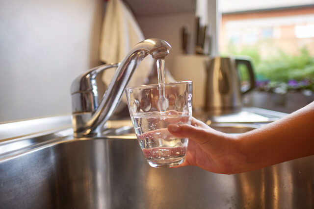 photo - Filing Glass with Water from Kitchen Tap